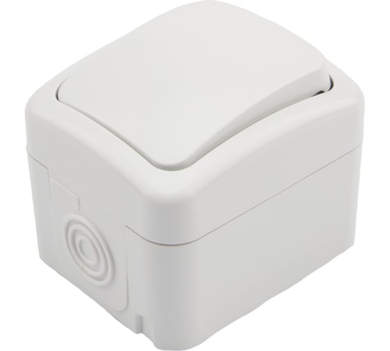 Изображение товара Проходной выключатель KRANZ Mini OG, IP54, о/у, белый KR-78-0603