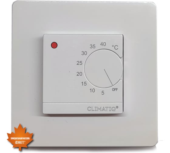 Изображение товара Электронный терморегулятор IQWATT CLIMATIQ механическое управление CLIMATIQ FM белый 20669