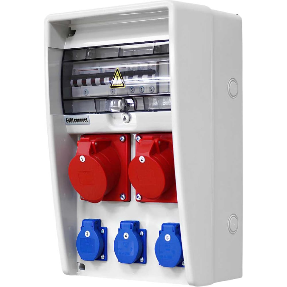 Изображение товара Навесной электрощит EVOL COMBOX ULTRA 12 с 5 розетками и заземлением Изображение товара Навесной электрощит EVOL COMBOX ULTRA 12 с 5 розетками и заземлением