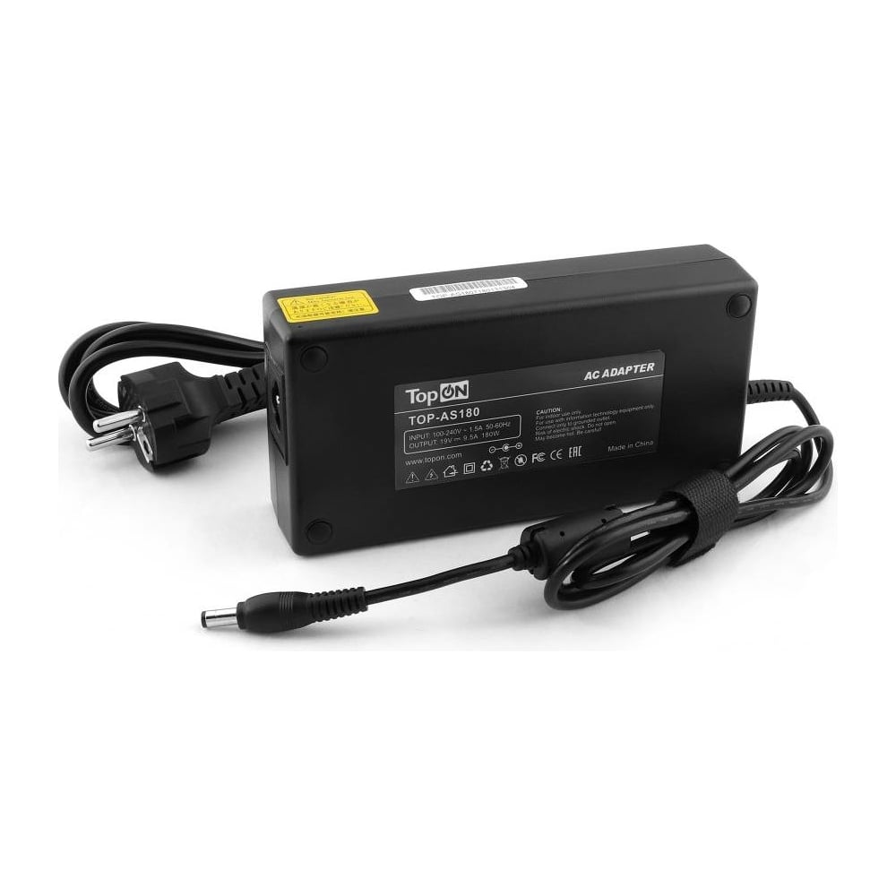 Изображение товара Блок питания TopOn 180 Вт 19В 9.5А для Asus MSI с разъемом 5.5x2.5