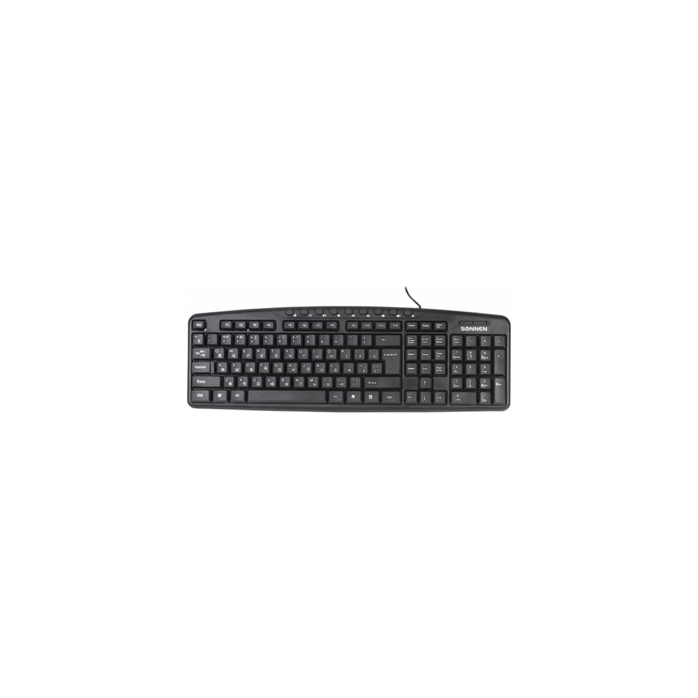 Изображение товара Проводная клавиатура SONNEN KB-8137, USB, 104 клавиши + 12 дополнительных, мультимедийная, черная, 512652 Изображение товара Проводная клавиатура SONNEN KB-8137, USB, 104 клавиши + 12 дополнительных, мультимедийная, черная, 512652