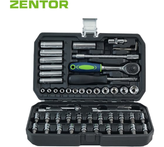 Изображение товара Набор торцевых ключей Zentor 1/4 дюйма, 53 шт ZT23453