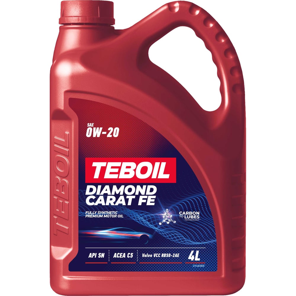 Изображение товара Масло TEBOIL T DIAM CAR FE 0W20, 4л 2425485 Изображение товара Масло TEBOIL T DIAM CAR FE 0W20, 4л 2425485