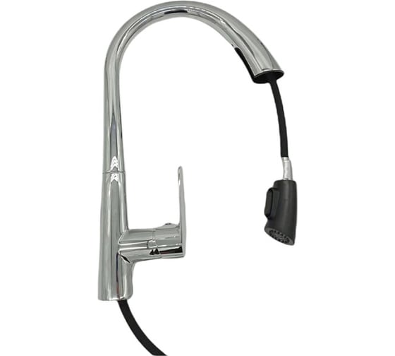 Изображение товара Смеситель для кухни OUTE с выдвижной лейкой, из латуни, хром T60933B