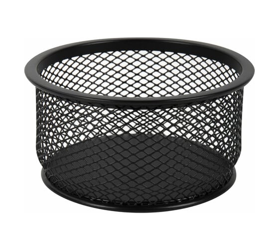 Изображение товара Подставка-органайзер BRAUBERG Germanium металлическая, круглое основание, 50x95 мм, черная 223120