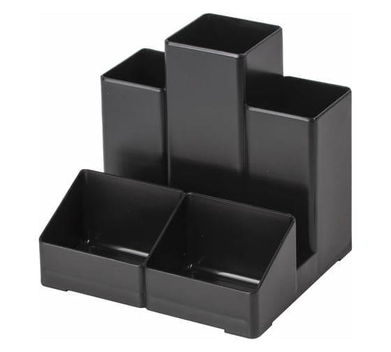 Изображение товара Подставка-органайзер BRAUBERG CONTRACT 109х95х101,5 мм, 5 отделений, черная 230893