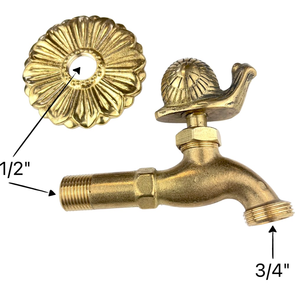 Изображение товара Латунный кран Профитт Улитка вход НР 1/2 дюйма