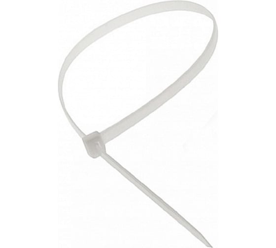 Изображение товара Нейлоновые стяжки Промрукав 2,5x200, белые, 100 шт. PR08.2701