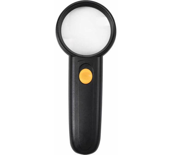 Изображение товара Просмотровая лупа BRAUBERG с подсветкой, диаметр 50 мм, увеличение 5, корпус черный 454128