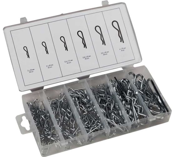 Изображение товара Набор пружинных шплинтов Сервис Ключ 150 предметов 73151