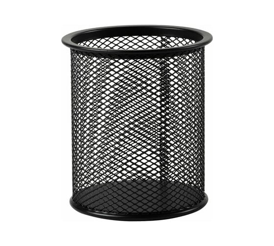 Изображение товара Подставка-органайзер BRAUBERG Germanium металлическая, круглое основание, 100x89 мм, черная 231940