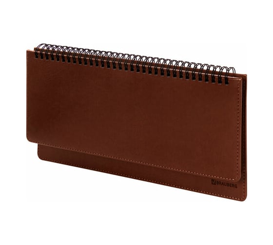 Изображение товара Недатированный настольный планинг BRAUBERG Imperial 305x140 мм, под гладкую кожу, коричневый, кремовый 123499