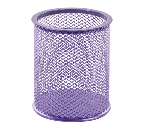 Изображение товара Подставка-органайзер BRAUBERG Germanium металлическая, круглое основание, 100x89 мм, фиолетовая 231981