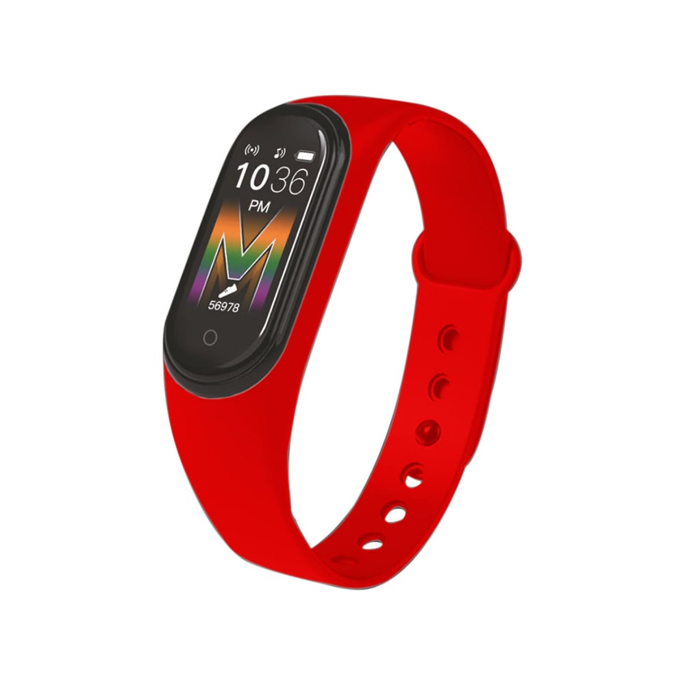 Изображение товара Фитнес-часы Energy EM-007S красный браслет с функциями измерения пульса и сна
