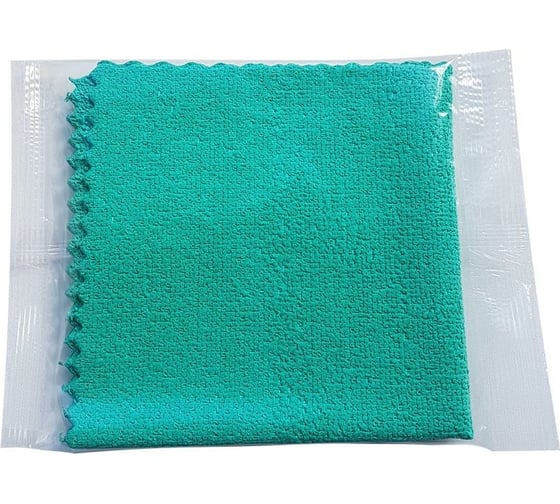 Изображение товара Хозяйственные салфетки Комус микрофибра с ППУ покрытием, 30х30 см, зелёная 1247319