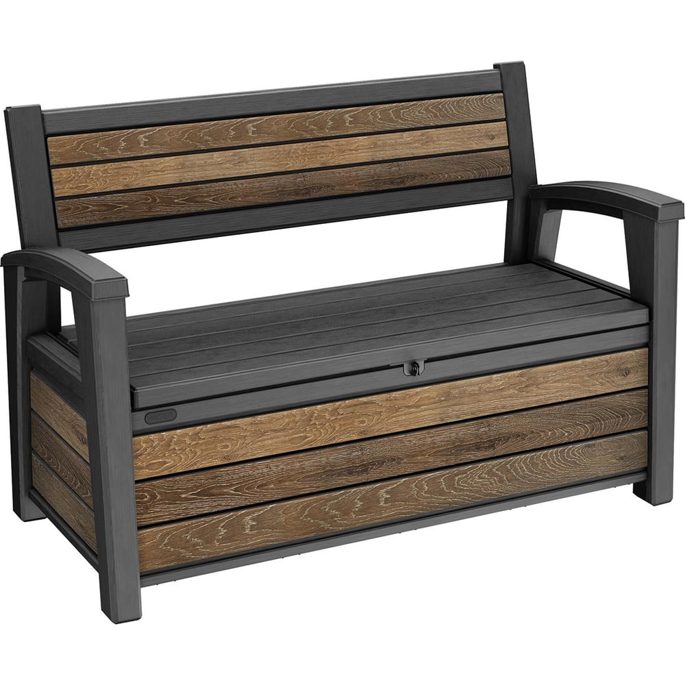 Изображение товара Скамья-сундук Keter Deco Garden Bench 227 L Walnut 261839