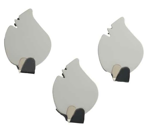 Изображение товара Набор металлических крючков на липучке Доляна Листики 3 шт. 3930650