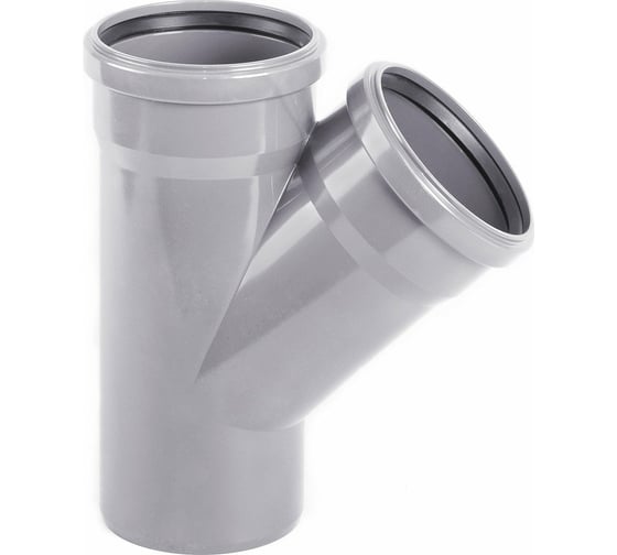 Изображение товара Тройник ХЕМКОР НПВХ внутренняя канализация 5050 мм 45 градусов 2391021 0 5245