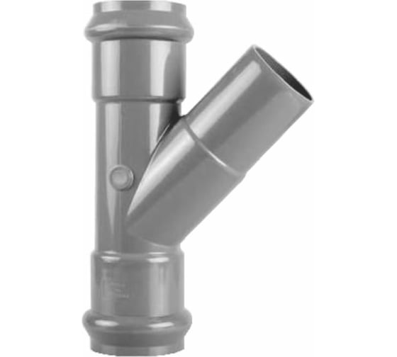Изображение товара Тройник ХЕМКОР раструбный 110110 мм 45 градусов 2181136 52296