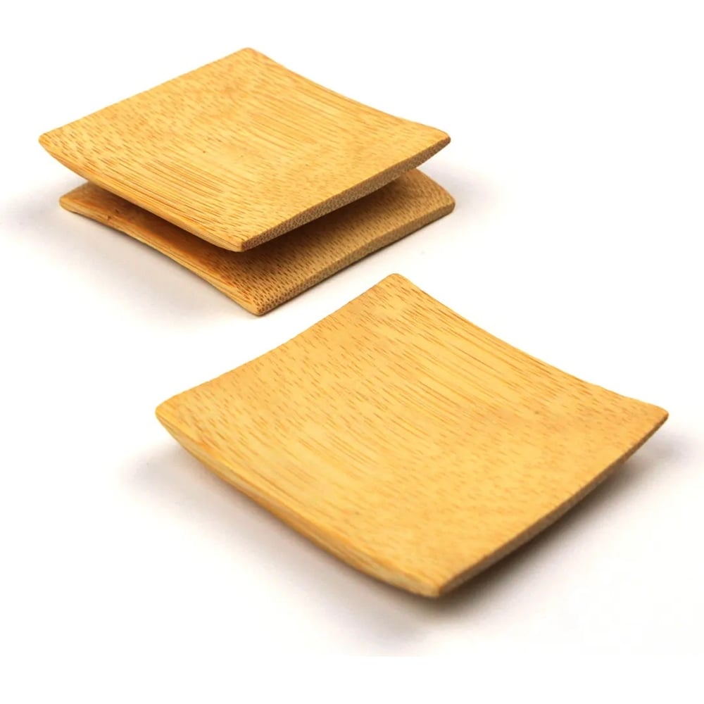 Изображение товара Мини-тарелка Viatto BPS-60 набор 3 шт бежевый бамбук для горячих и холодных блюд