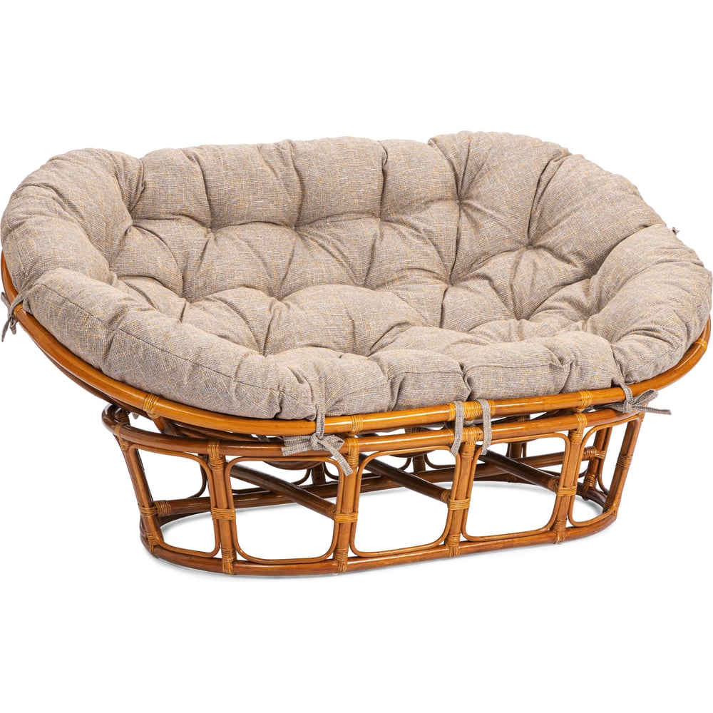 Диван Tetchair Мамасан/Mamasan (23/02 W) /с подушкой/ 169х102х80см, коньячный, матрац 182х119см, рогожка, меланж 25869