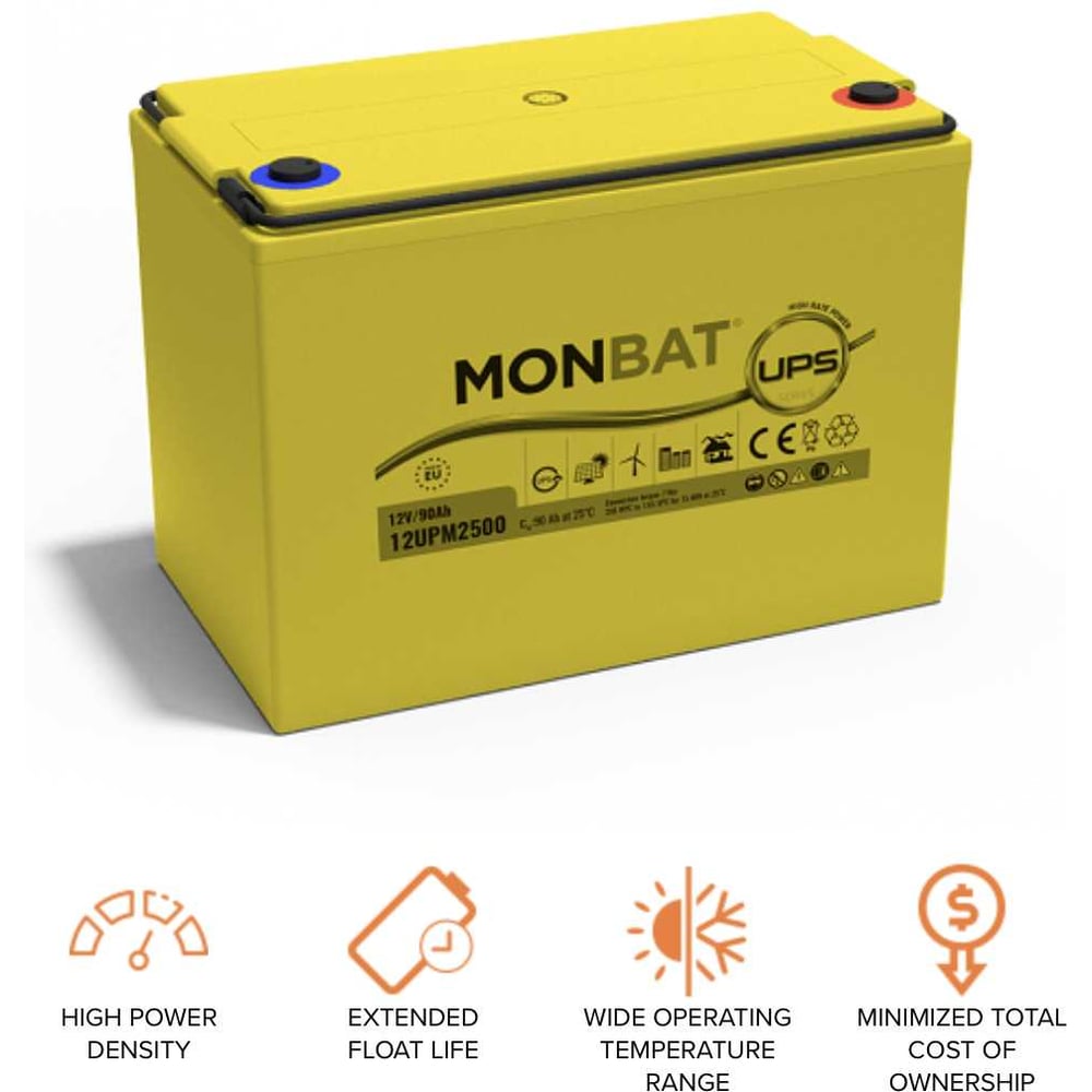 Аккумуляторная батарея MONBAT AGM 12 V 90 Ah 12UPM2500