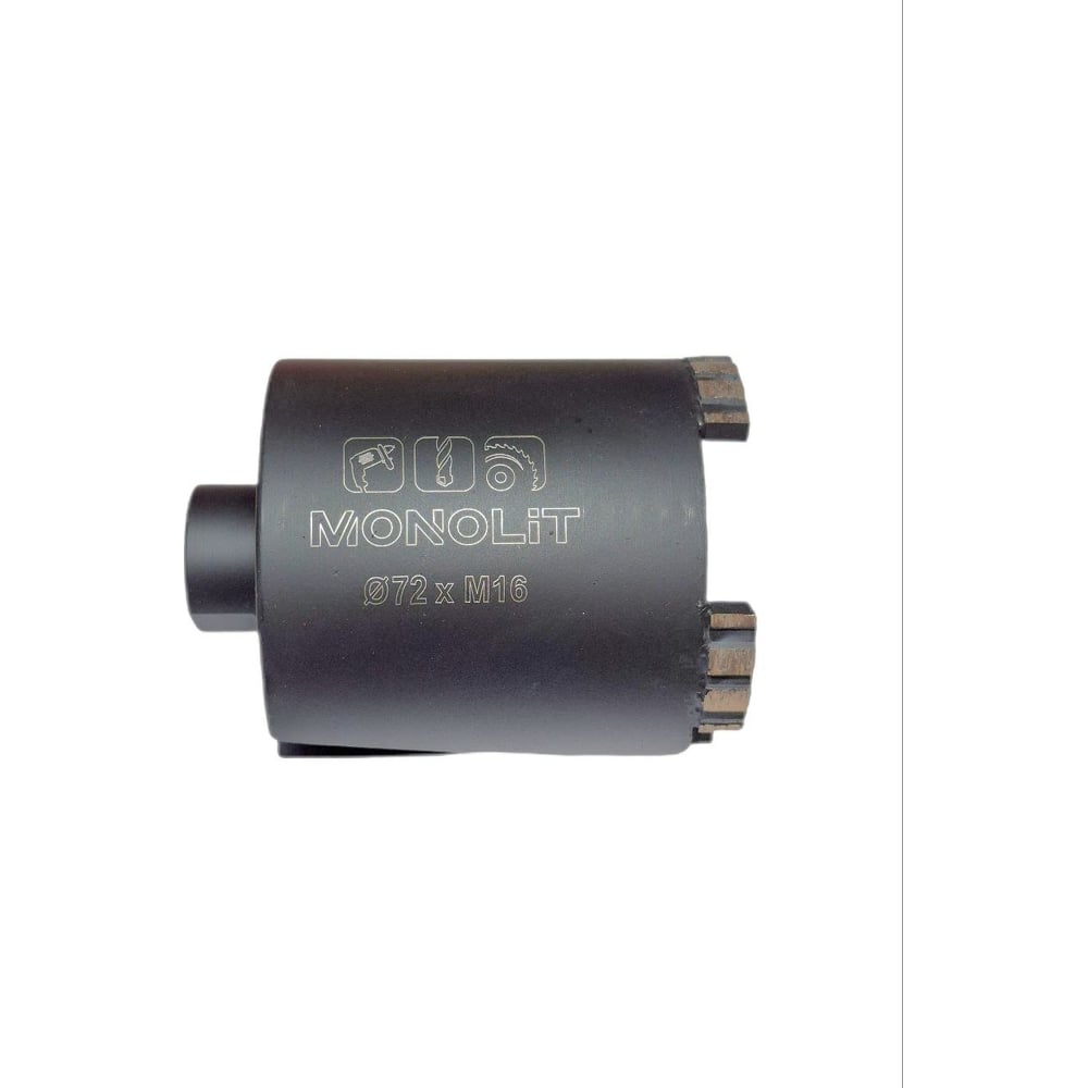 Коронка по бетону Monolit 72 мм M16 SDS-PLUS с центральным сверлом 1382