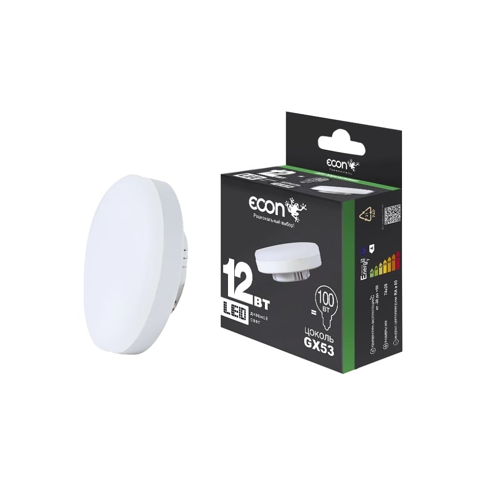 Изображение товара Лампа светодиодная Econ LED GX 12Вт 4200K GX53 ES 10-7812530