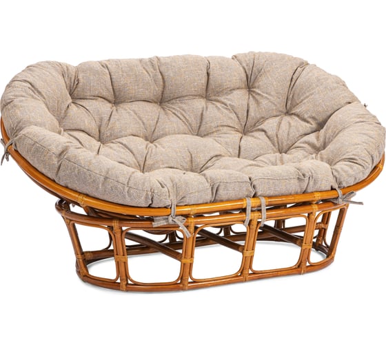 Изображение товара Диван Tetchair Мамасан/Mamasan (23/02 W) /с подушкой/ 169х102х80см, медовый, матрац 182х119см, рогожка, меланж 25868