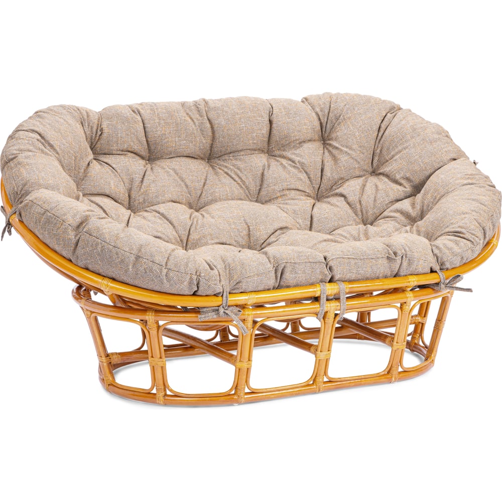 Диван Tetchair Мамасан/Mamasan (23/02 W) /с подушкой/ 169х102х80см, пекан орех, матрац 182х119см, рогожка, меланж 25870
