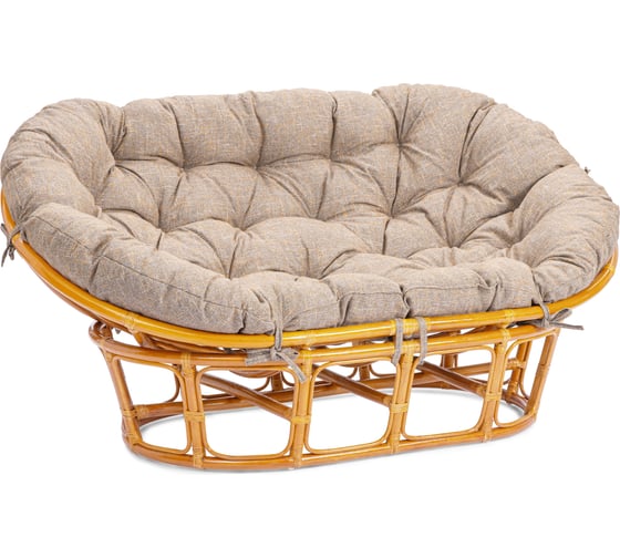 Изображение товара Диван Tetchair Мамасан/Mamasan (23/02 W) /с подушкой/ 169х102х80см, пекан орех, матрац 182х119см, рогожка, меланж 25870