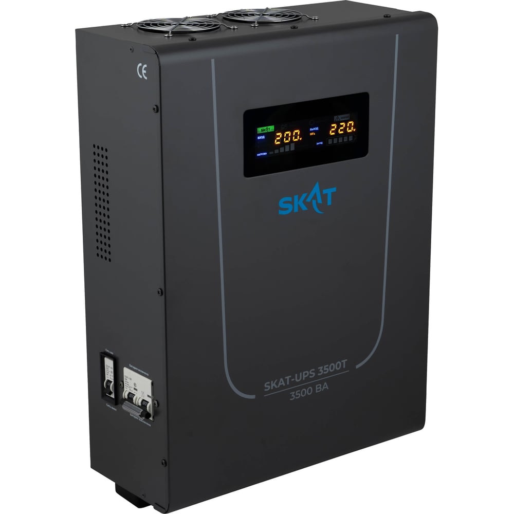 Изображение товара Источник питания SKAT UPS 3500T Line-Interactive 220В, 3500ВА, работает от 2 внешних АКБ 4549