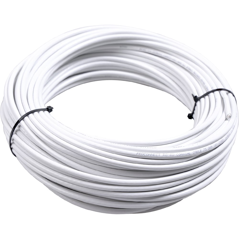 Изображение товара Коаксиальный кабель TWIST RG-6U 75 Ом 50м для спутникового телевидения и цифровых систем