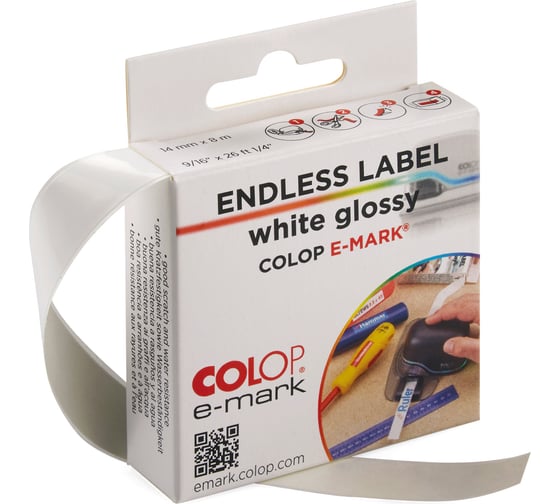 Изображение товара Клейкая лента Colop e-mark белый, глянец 155361
