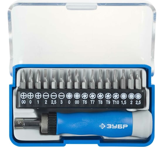 Изображение товара Реверсивная отвертка ЗУБР для точных работ 17 предметов Т-17 25626-H17_z01