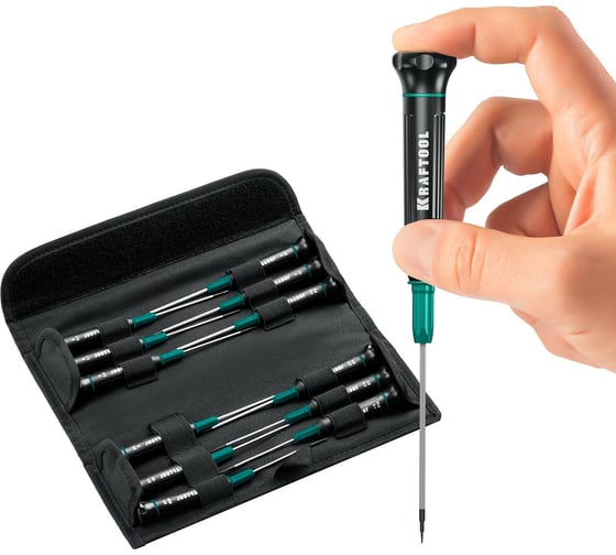 Изображение товара Набор отверток для точных работ 12 шт., KRAFTOOL Precision 12 25689