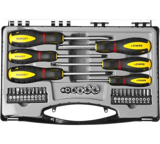 Изображение товара Набор Stayer отвертки, биты, головки Professional 32 предмета в кейсе 25134-H18_z02