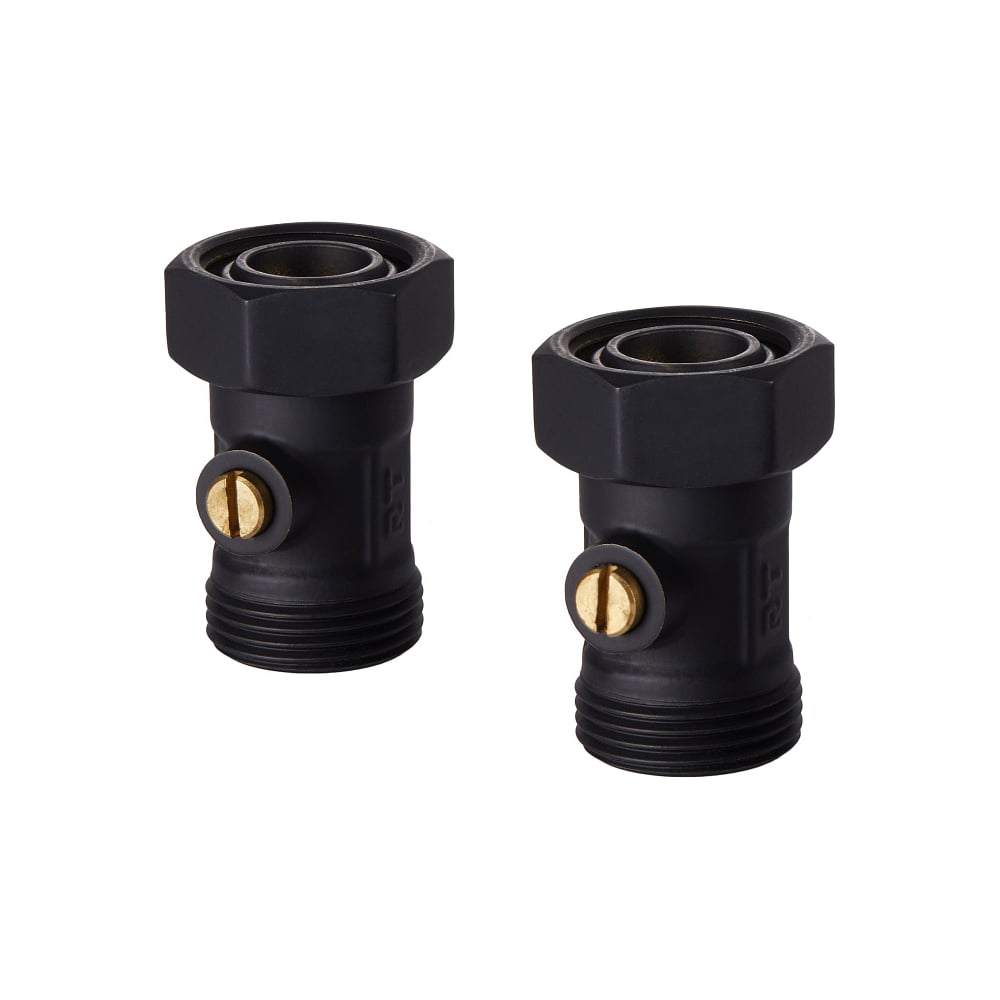 Набор нижнего подключения Royal Thermo Design прямой раздельный 3/4х3/4ЕК (черный) НС-1788192