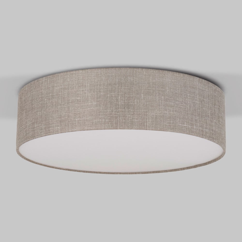 Изображение товара Потолочный светильник TK Lighting E27 Rondo Linen с тканевым абажуром 5637 серый a065052