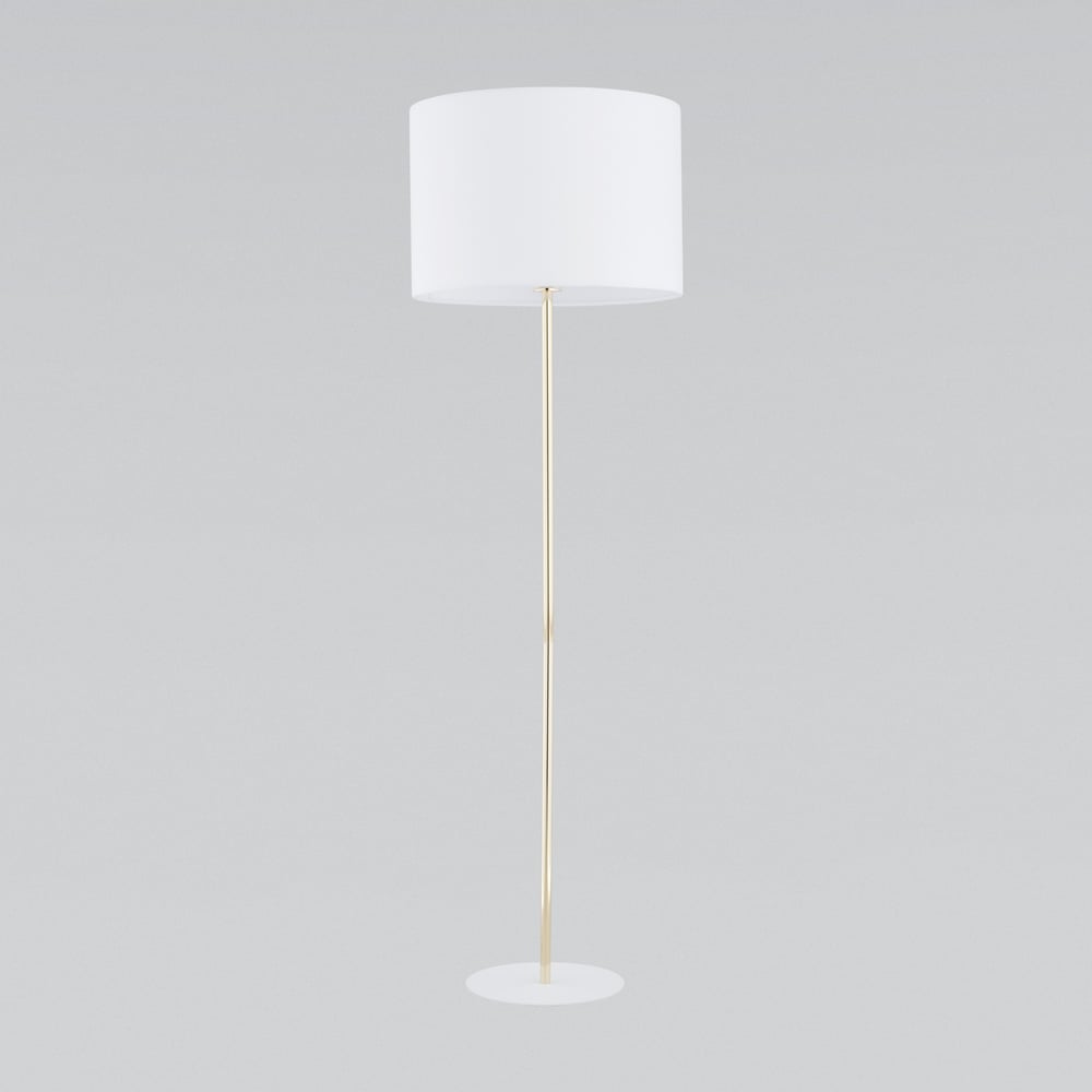 Изображение товара Напольный светильник TK Lighting Umberto с тканевым абажуром и золотой арматурой Изображение товара Напольный светильник TK Lighting Umberto с тканевым абажуром и золотой арматурой