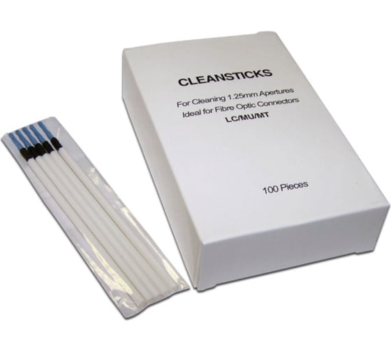 Изображение товара Чистящие палочки для оптических разъемов LANMASTER 1.25 мм, 100 шт. LAN-FT-CL/ST1