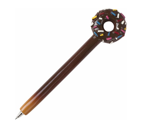 Изображение товара Фигурная ручка BRAUBERG ПОНЧИКИ, синяя, 4 дизайна письма 0,5 мм, дисплей 142759