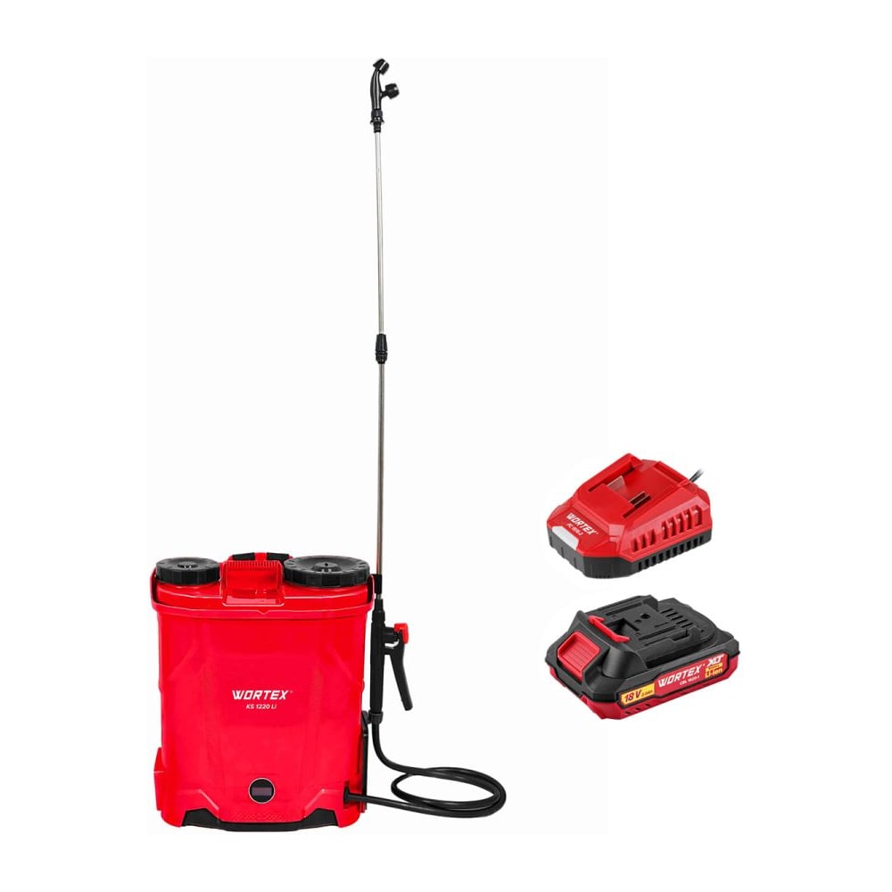 Изображение товара Опрыскиватель ранцевый аккумуляторный WORTEX KS 1220 Li ALL1 XLT SET, 2334102, ЦИ-5703285666
