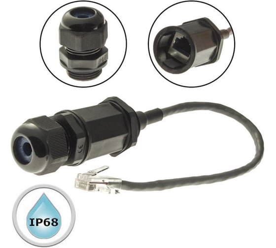Изображение товара Герметичный разъем RUICHI RJ45M22L25-5A 107863