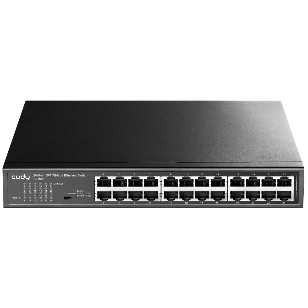 Изображение товара Коммутатор Cudy FS1024 в металлическом корпусе с 24 портами 10/100 Мбит/с 10000152543 Изображение товара Коммутатор Cudy FS1024 в металлическом корпусе с 24 портами 10/100 Мбит/с 10000152543