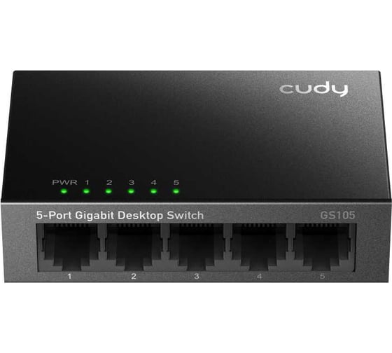 Изображение товара Коммутатор Cudy GS105 в металлическом корпусе с 5 гигабитными портами 10000148971