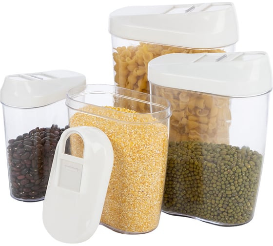 Изображение товара Набор контейнеров для сыпучих продуктов Рыжий кот SB-2, 4 шт 102839