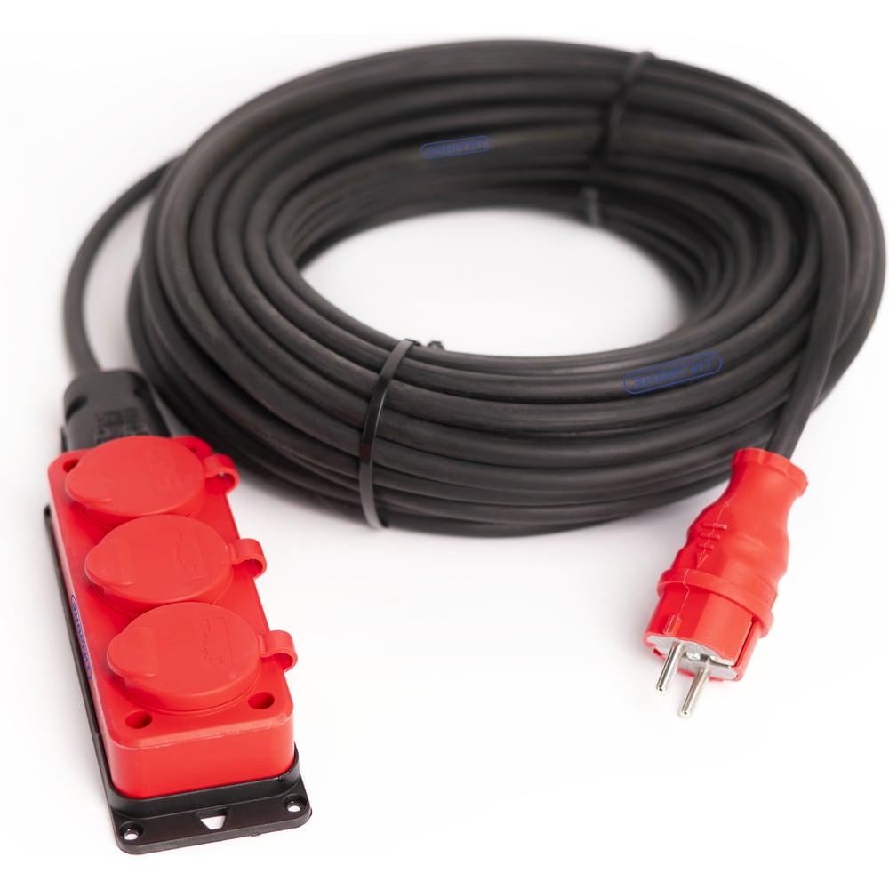 Изображение товара Удлинитель энергоустойчивый энаргит КГ325-5-3-44-red, 3 розетки, 5 м, IP44 Изображение товара Удлинитель энергоустойчивый энаргит КГ325-5-3-44-red, 3 розетки, 5 м, IP44