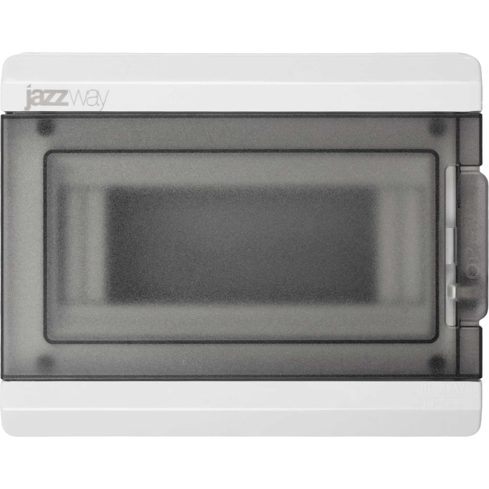 Изображение товара Распределительный бокс модульный навесной Jazzway PDB/W 3008 серый с прозрачной крышкой 8 модулей (ЩРН-ПГ- 8) IP65 5071988