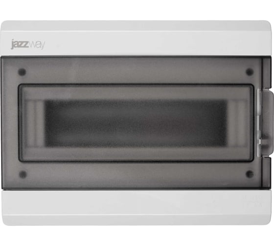 Изображение товара Распределительный бокс модульный навесной Jazzway PDB/W 3012 серый с прозрачной крышкой 12 модулей (ЩРН-ПГ-12) IP65 5072008